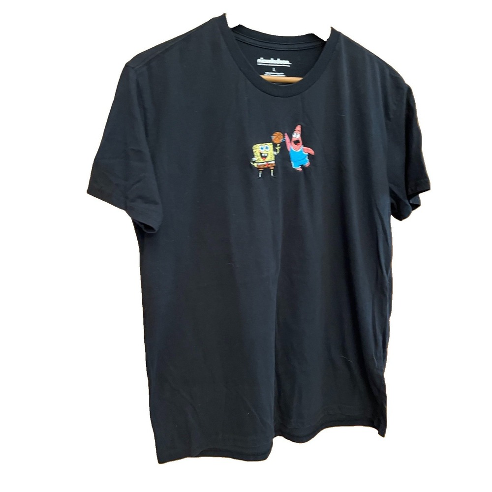 NICKELODEON Sponge Bob & Patrick Basketball Shirt Unisex Black Sz L